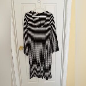 FP Movement by Free People Black and White Striped Maxi Dress